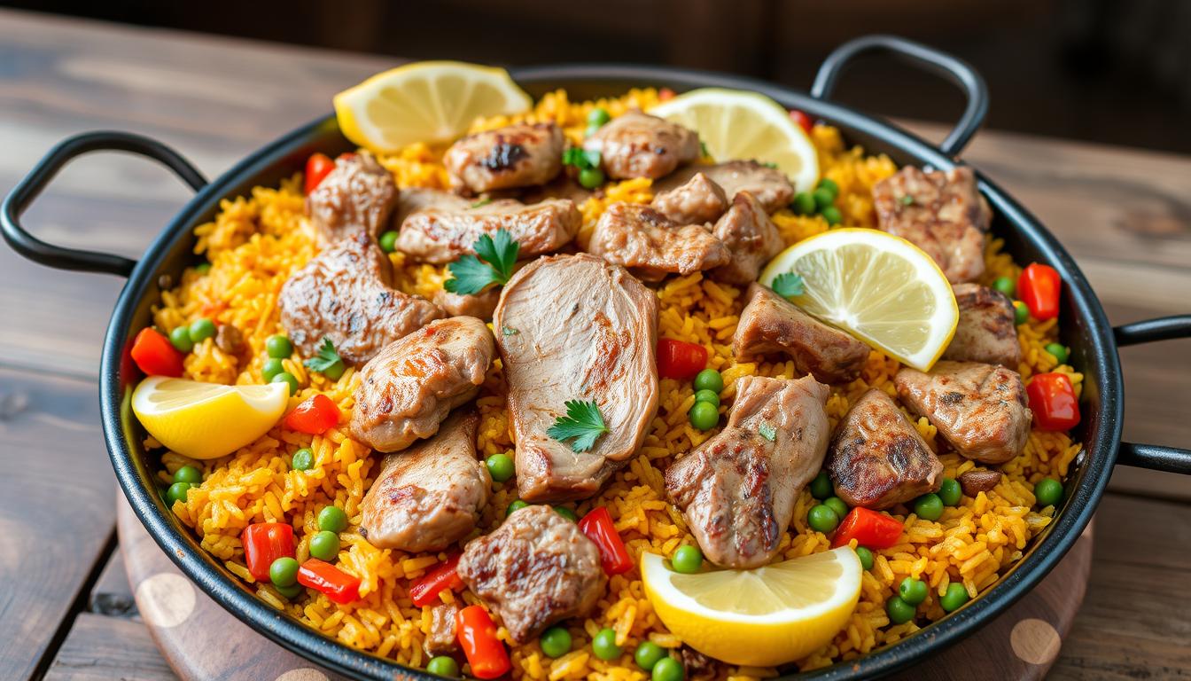 pork and chicken paella recipe