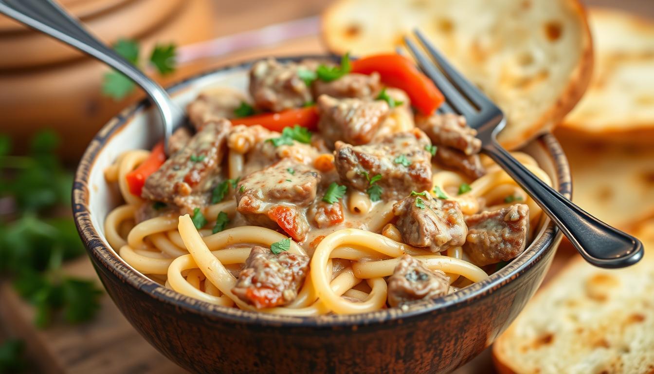 philly cheesesteak pasta